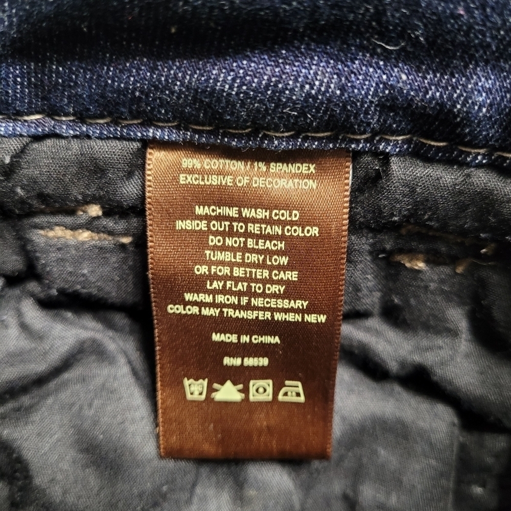 Kut From‎ The Kloth Heavy Stitch Bootcut Blue Denim Jeans Size 12 - Picture 5 of 12